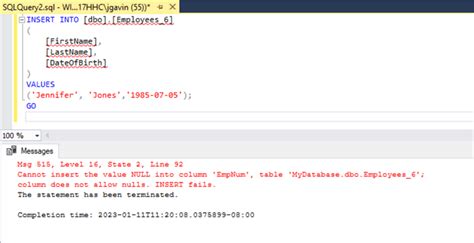 what is null constraint in sql