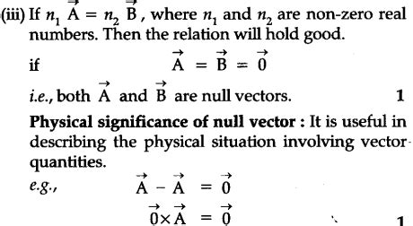 what is null vector in physics class 11