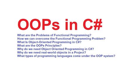 what is object oriented programming in c sharp