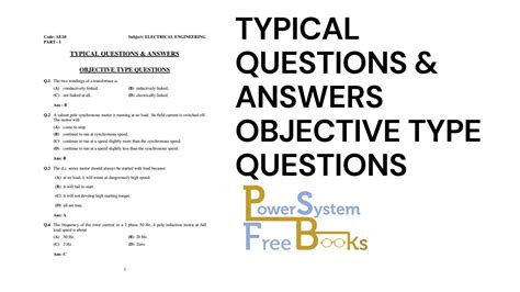 what is objective type questions with answers