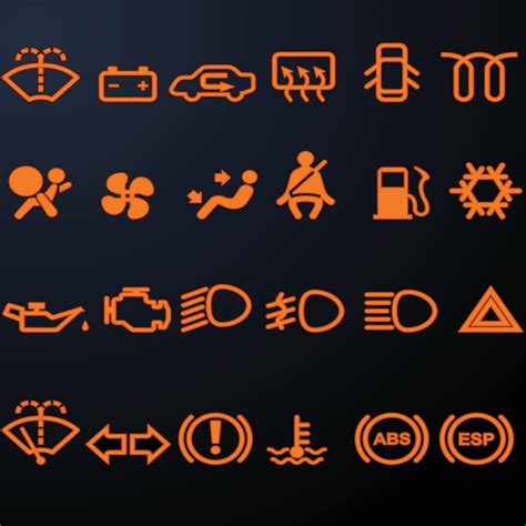 what is orange warning light in car
