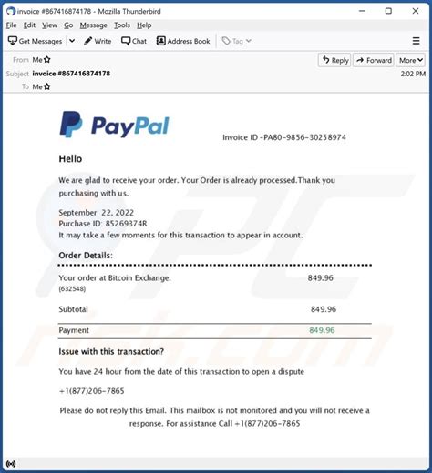 what is order processed in paypal