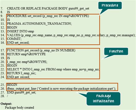 what is package in pl sql with an examples
