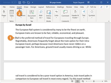 what is page break in word processing software