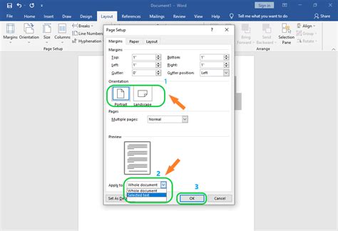 what is page orientation in ms word
