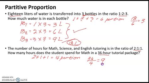 what is partitive proportion example