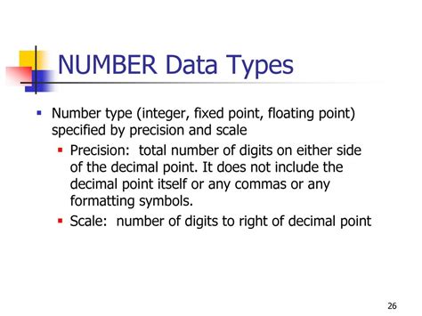 what is precision and scale in number data type