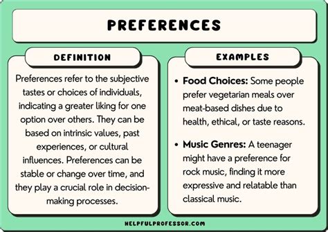 what is preferences