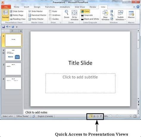what is presentation view in powerpoint