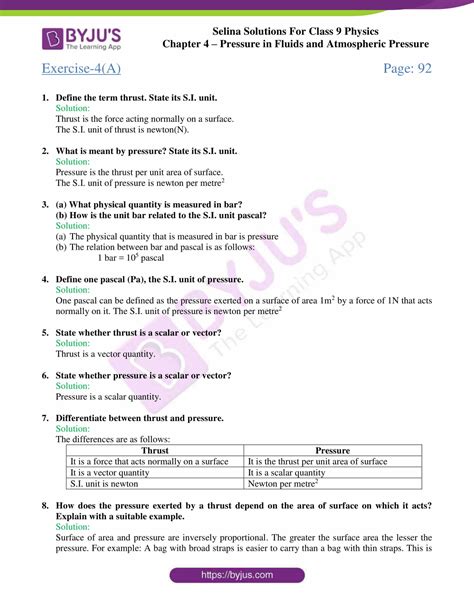 what is pressure in physics class 9 notes
