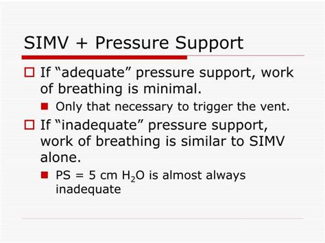 what is pressure support in simv