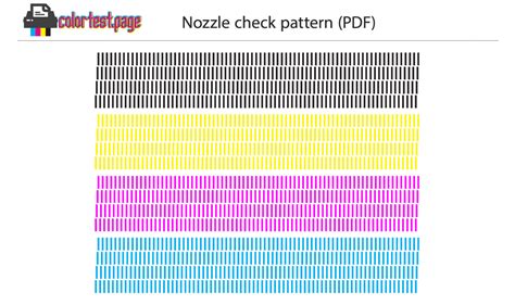 what is print nozzle check pattern