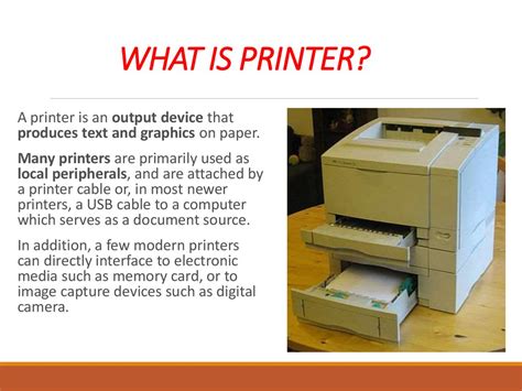 what is printer in computer and its types