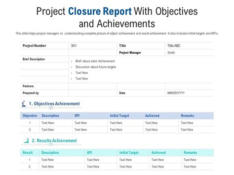what is project closure report