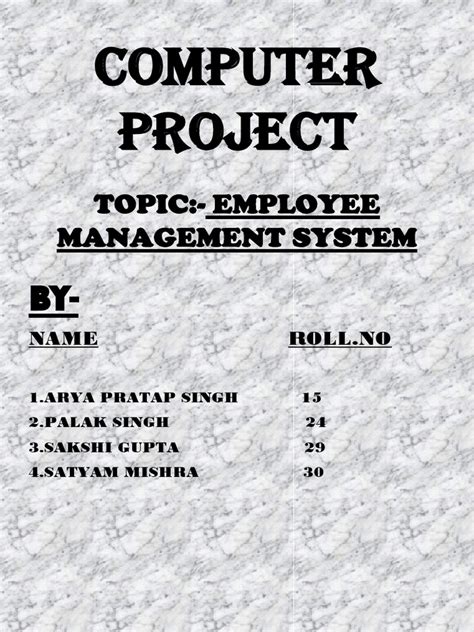 what is project synopsis in computer science