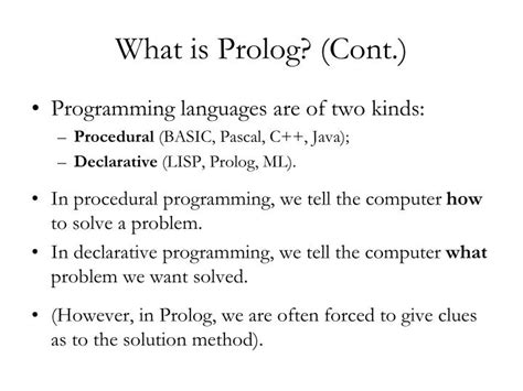 what is prolog used in artificial intelligence