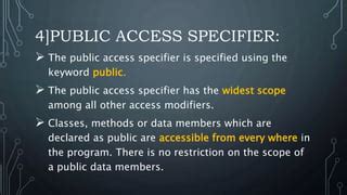 what is public access specifier in java