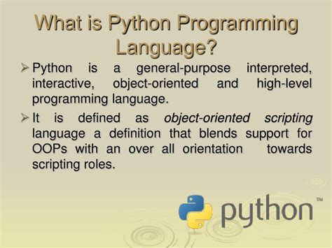 what is python programming language definition