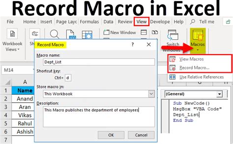 what is record macro in excel