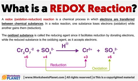 what is redox reaction explain with example