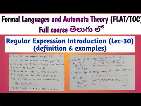 what is regular expression with example in toc