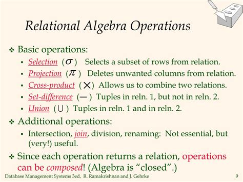 what is relational algebra explain with example