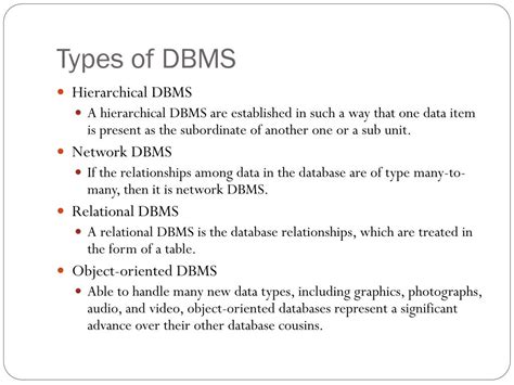 what is relationship in dbms explain its types