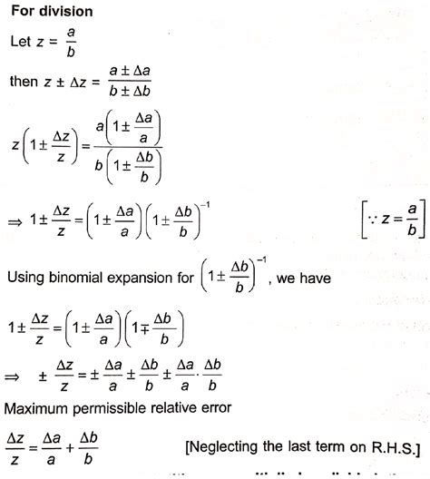 what is relative error class 11