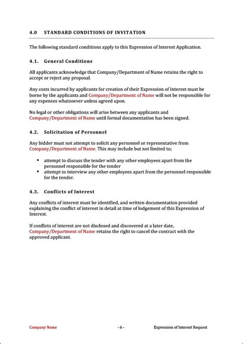what is request for expression of interest