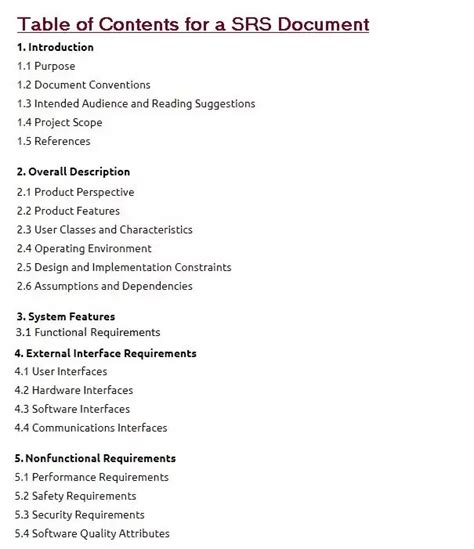 what is requirement specification document