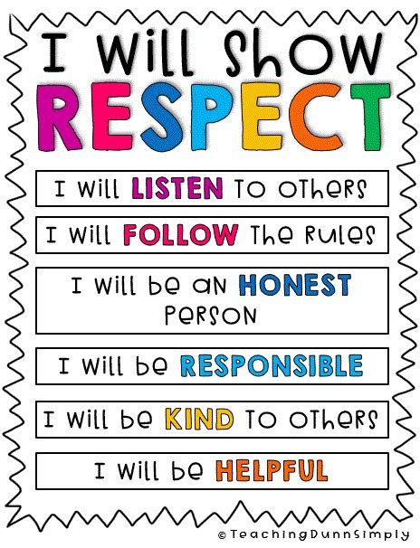 what is respect in the classroom
