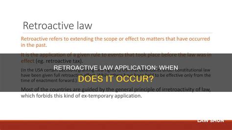 what is retroactive laws