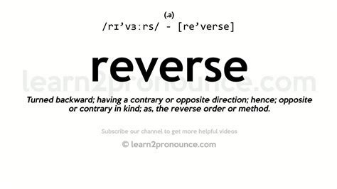 what is reverse meaning