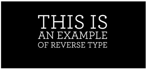 what is reverse type in graphic design