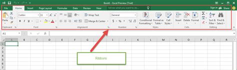 what is ribbon in excel 2016