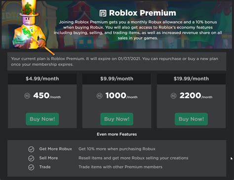 what is roblox premium