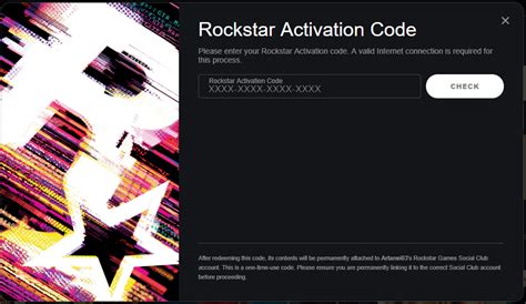 what is rockstar activation code