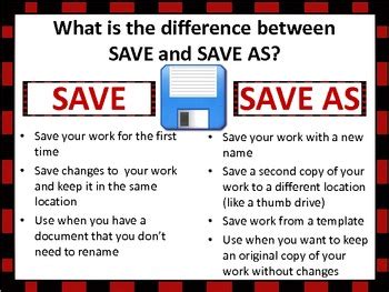 what is save and save as in computer
