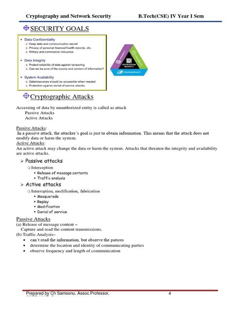 what is security goals in cryptography
