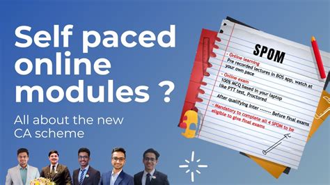 what is self paced online module in ca
