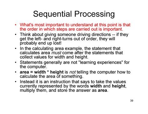 what is sequential processing in psychology