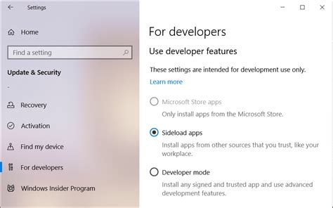 what is sideload apps in windows 10