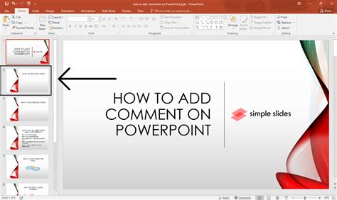 what is slide comments in powerpoint
