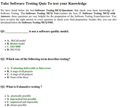 what is software question answer