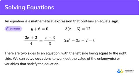what is solving equations in math