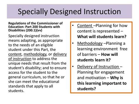 what is specially designed instruction