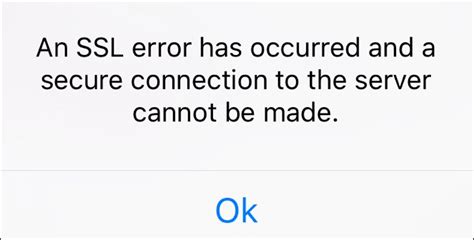 what is ssl error on iphone