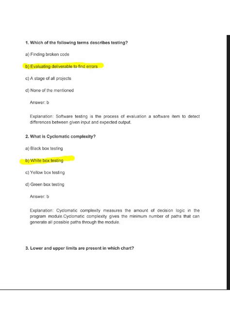 what is statement testing mcq