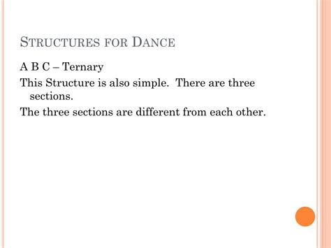 what is structure in dance