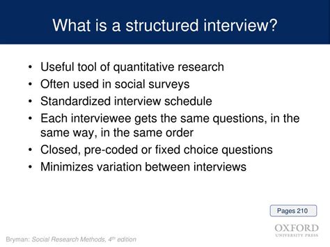 what is structured interview in quantitative research